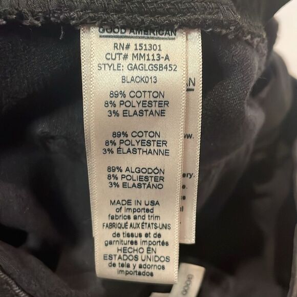 Good American- “Good Legs” Black Distressed Stars & Stripes- Size 14/32 - Picture 10 of 11